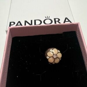 Pandora Round Pink Magnolia Flower charm